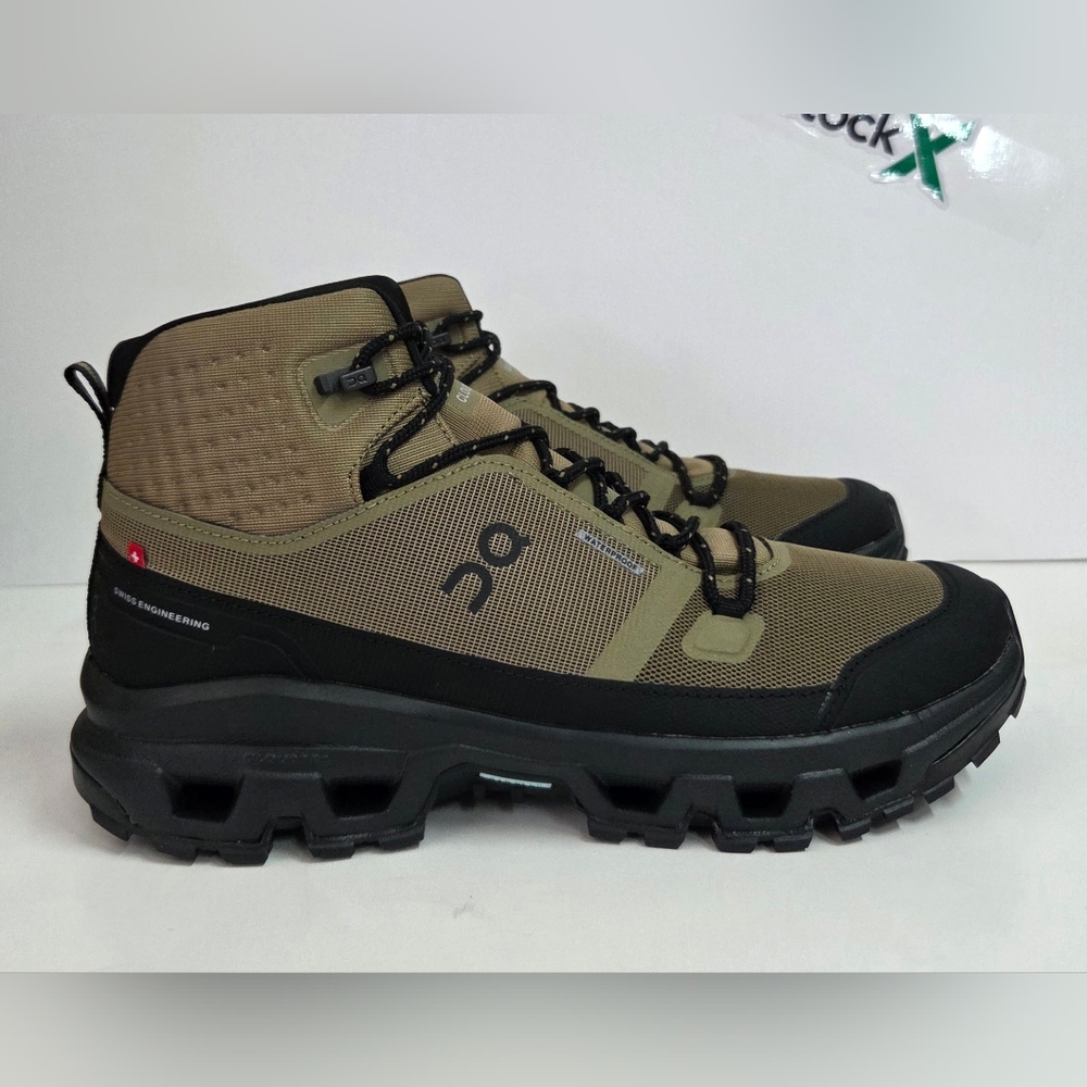 On Running Men's Tan and Black Hiking Shoes